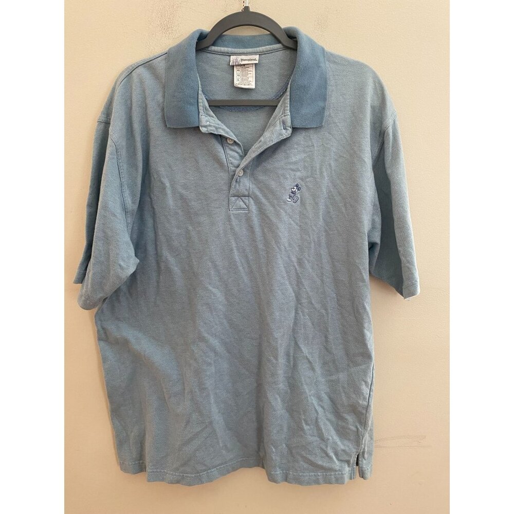 Men's Mickey Mouse Baby Blue Disneyland Resort Polo Short‎ Golf Size XL